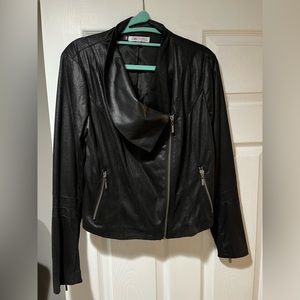 Faux suede moto jacket, size small